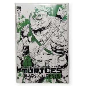 TMNT Rock Steady Black White & Green #1 Tyler Kirkham D Trade Exclusive IDW NM